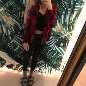 Red and black “WILD” flannel 🌹